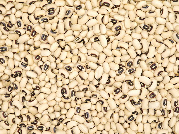 Black-eyed peas closeup.