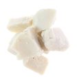 raw organic ghanaian shea butter isolated on white
